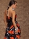Strapless Orange Floral Dress
