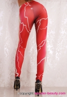Red Flashing Lightning Leggings