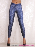 Alphabet Blue Leggings