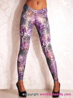 Purple Colorful Tiger Leggings