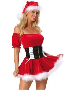 Sassy Off Shoulder Chrismas Dress