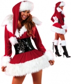 Fashion Black Tight Waist Chrismas Dress
