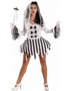 Skull Bow Jugged Hemline Holloween Costumes