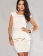 White Gold Trim OL Peplum Dress