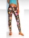 Corlorful Floral Black Decorative Leggings