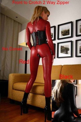 Red Black Sexy Leather Tight Pants