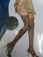 Side Floral Pantyhose
