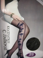 Transparent Floral Pantyhose