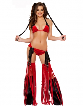 Tassel Bell Bra Set Christmas Costumes