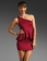 Red One Shoulder Peplum OL Dress