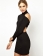 Black Highneck Cut-out Back Dress