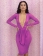 Purple Long Sleeve Midi Dress
