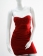 Strapless Reched Beading Dress Red