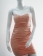 Strapless Reched Beading Dress Pink