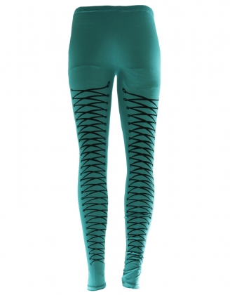 Rhombus Green Leggings
