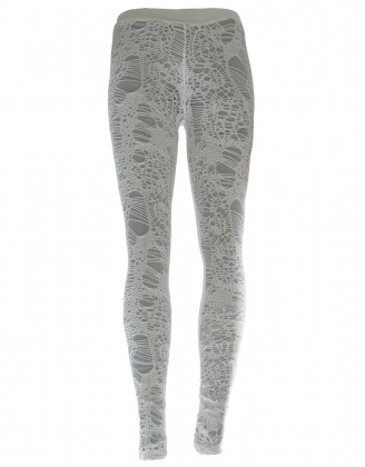 Sheer Cotton Yarn Underlay Leggings