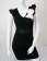 Graceful Black White Rose Dress