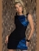 Plus Size Fair Lady Royalblue Lace Sleeveless Dress
