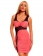 Pink And Mesh Crinkly Casual Mini Dress