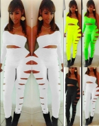 White Available One Long Sleeve Bandage Sexy Jumsuits