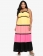 Contrast Color Plus Size Sexy Suspenders Long Dress