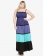 Contrast Color Plus Size Sexy Suspenders Long Dress
