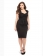 Black Cap Sleeve Woman Peplum Dress