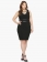 Black Plus Size Sexy V Neck Sleeveless Bodycon Dress