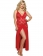 Plus Size Chiffon and Lace Gown Red babydoll lingerie