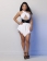 White Halter Ruffles Skater Dress
