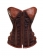 Brown Front Zipper Steampunk Corset