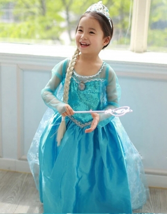 Children Elsa Costume Sale By One Lot with Five Sizes