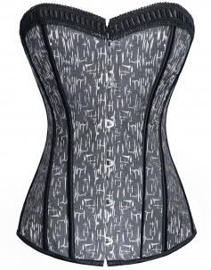 Geometric Pattern Steampunk Overbust Corset