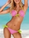 Pink Sexy Bikini With Light Green Bowknot