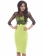 Bardot Design Sheer Lace Sleeve Midi Dress