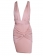 Pink Deep V Jersey Midi Dress
