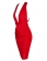 Red Deep V Jersey Midi Dress