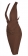 Deep V Jersey Midi Dress Brown