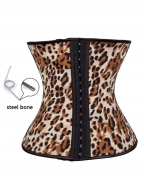 Leopard Print Boning Underbust Corset