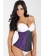 Purple Leopard Print 9 Steel Bones Latex Waist Trainer