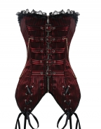 Hot Striped Punk Overbust Corset