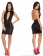 Black O-neck Hollow-out Halter Clubwear Dress
