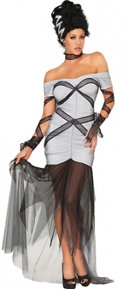 Sexy Mesh Patchwork Halloween Costume
