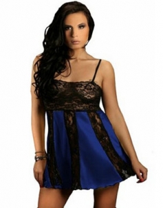 Satin Lace Set Nightdress