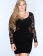 Plus Size Long Sleeve Lace Club Dress