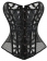 Black Translucent Printed Overbust Corset