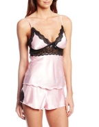 Womens Lace Shirt Shorts Sleepwear Set