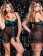Green & Black Lace Babydoll Set