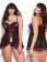Pink & Black Lace Babydoll Set