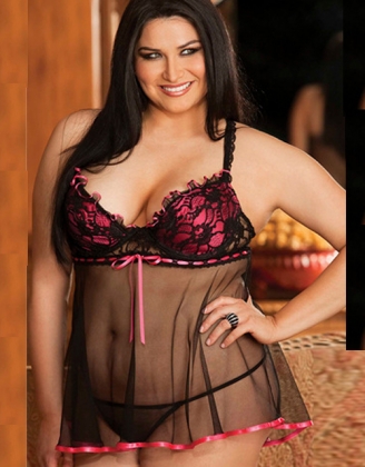 Sexy Red & Black Babydoll